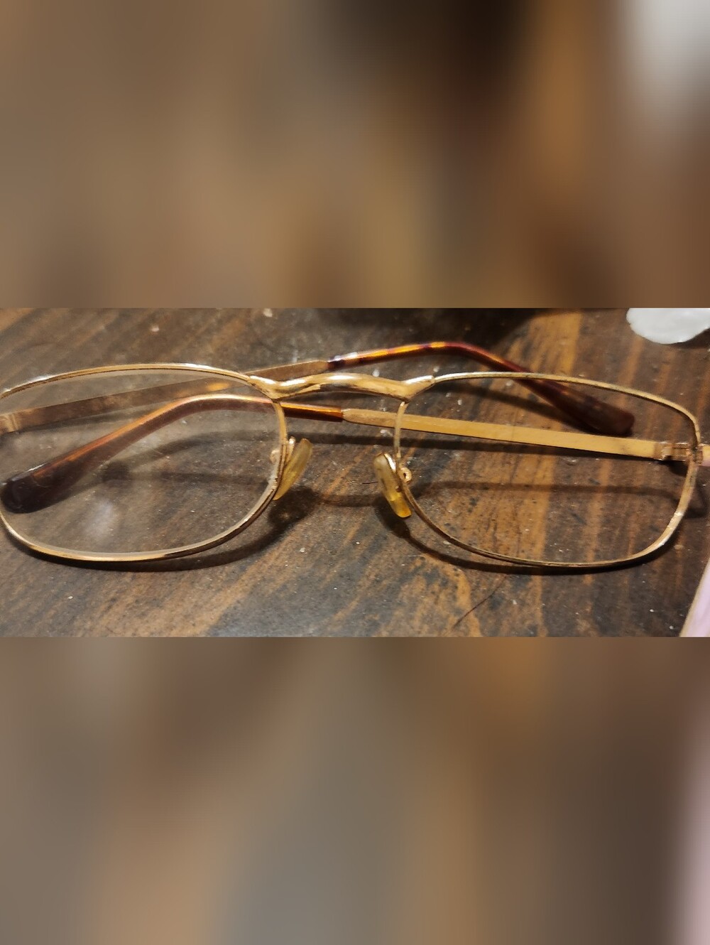 Gold Metal Oval Eyeglasses with Tortoiseshell Temples